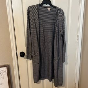 Women’s long striped cardigan